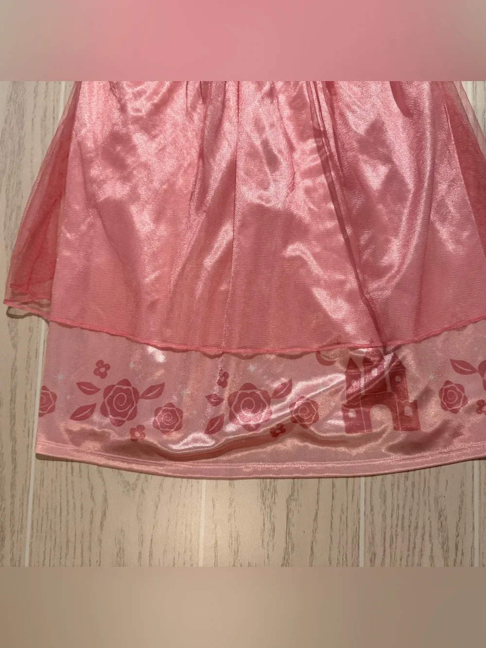 Disney Princess 5T Pink Satin Tulle Nightgown Dress - Picture 2 of 9